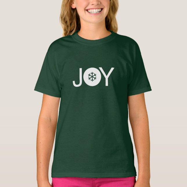 T-shirt vert Noël Joy Kids (Devant)