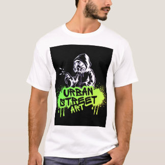 T-shirt vert & noir Edgy Urban Street Art - Bold
