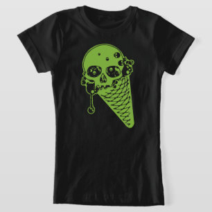 T-shirt vert poison crème glacée cône