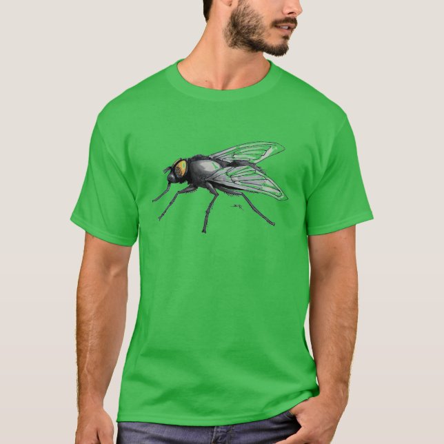 T-shirt vert pour homme Fly Buddy (Devant)