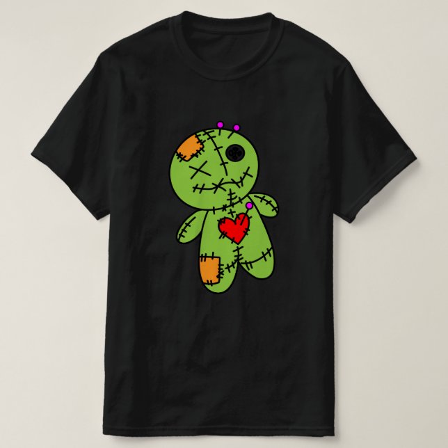 T-shirt vert pour hommes Voo Doo (Design devant)