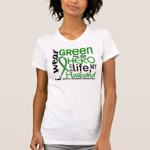 T-shirt Vert pour la maladie rénale de mari du héros 2