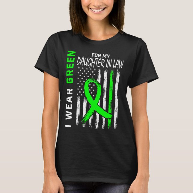 T-shirt Vert Pour Ma Fille En Droit Reconnaissance De Mala (Devant)