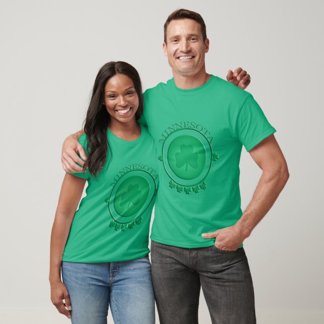 T-shirt vert Shamrock St. Patrick du Minnesota (Unisexe)