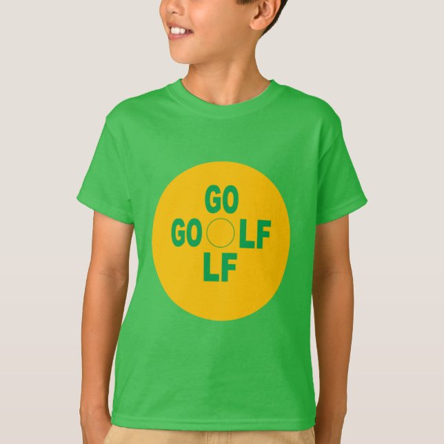T-shirt vert trèfle  Enfants    SPORT  GOLF  (Devant)