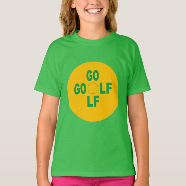 T-shirt vert trèfle Enfants   SPORT  GOLF  (Devant)
