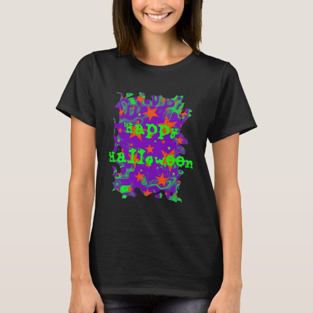 T-shirt vertical 'Happy Halloween' (Devant)
