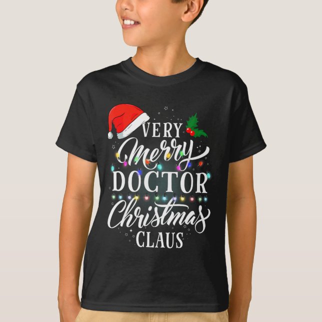 T-shirt Very Merry Doctor Christmas Claus Pajamas  (Devant)