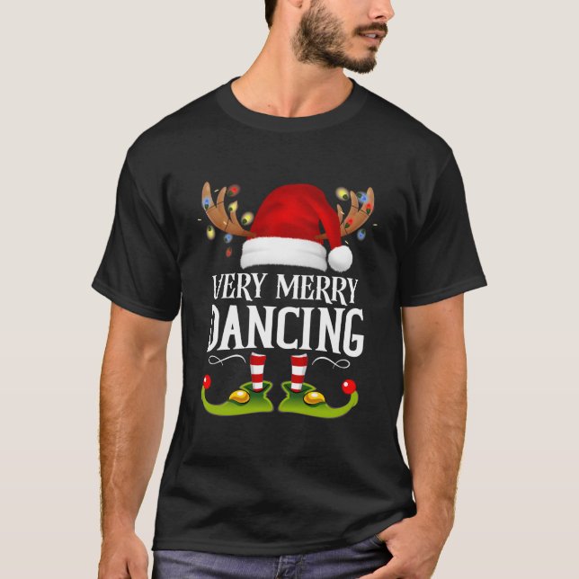 T-shirt Very Merry X-Mas Dancing (Devant)