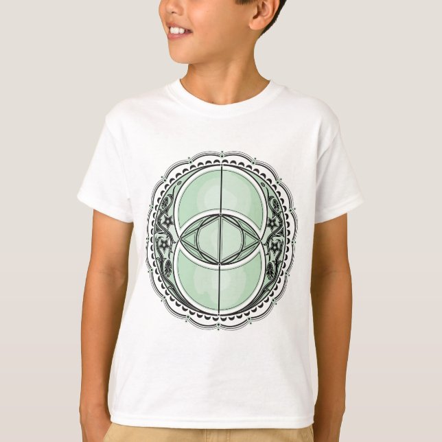 T-shirt Vesica Piscis, Puits de Chalice, Symbole celtique, (Devant)
