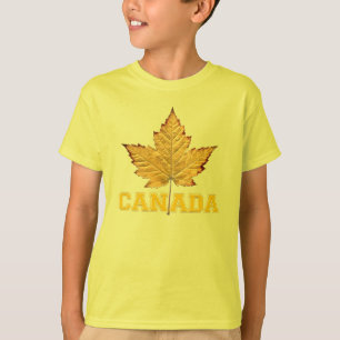 T-shirt Veste Canada Enfant Sweat-shirt Varsity Feuille d'