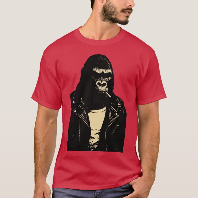 T-shirt Veste en cuir Gorilla Rebel (Devant)