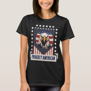 T-shirt Veste en jean aigle chauve fièrement américaine