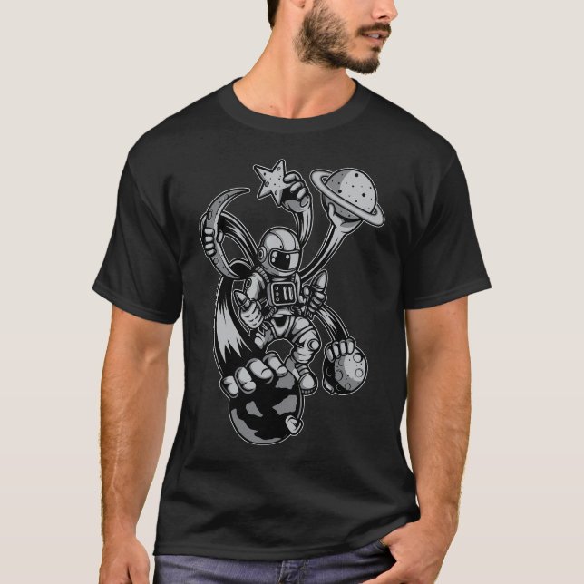 T-shirt Veste proactif astronaute (Devant)
