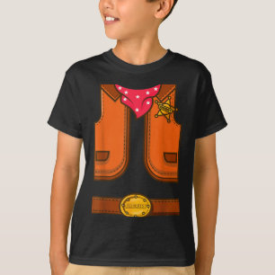 T-shirt Veste simple de cow-boy de sheriff occidental drôl