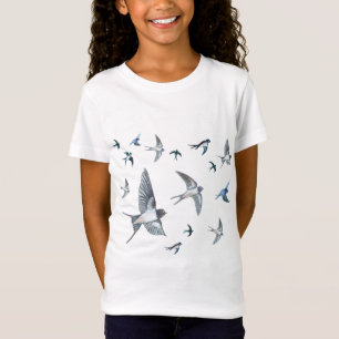 T-Shirt Vestige d'oiseaux avageurs volants