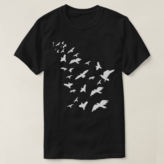 T-shirt Vestiges D'Oiseaux Volant Oiseaux Conservation Don (Design devant)