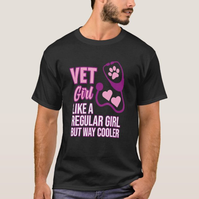 T-shirt Vet Girl Vétérinaire Vétérinaire Docteur vétérinai (Devant)
