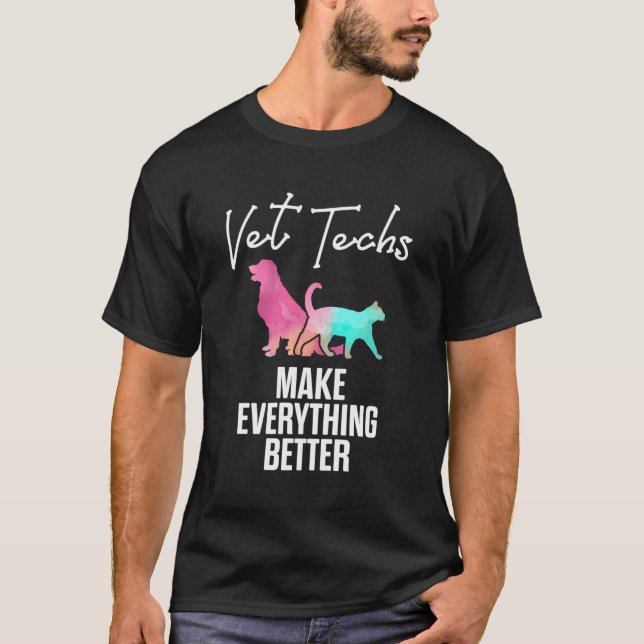 T-shirt Vet Tech Meilleur Amusant Technicien Vétérinaire (Devant)