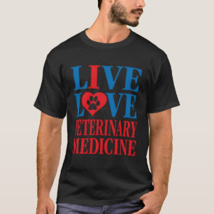 T-shirt Vet Tech Vétérinaires Vivre Amour Vétérinaire Médi