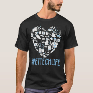 T-shirt Vet Tech Vie Vétérinaire Technicien Étudiant Paw P
