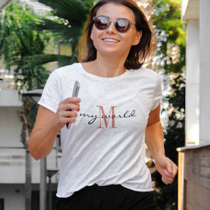 T-shirt Vêtement de sport 'mon monde' Classique Blanc