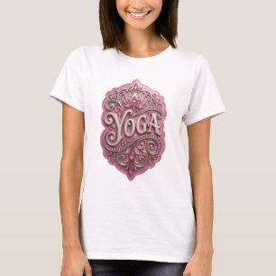 T-shirt Vêtement de YOGA en argent croquant Art wearable