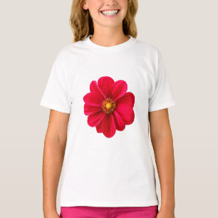 T-shirt Vêtement enfantin graphique d'une seule fleur mign