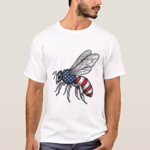 T-shirt Vêtement graphique vectoriel abeille patriotique v