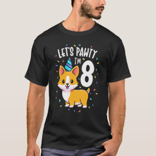 T-shirt Vêtement pour fête d'anniversaire de 8 ans de Corg