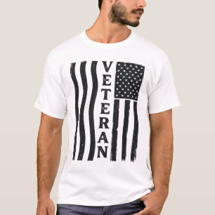 T-shirt Vêtement vétéran américain drapeau vintage vecteur