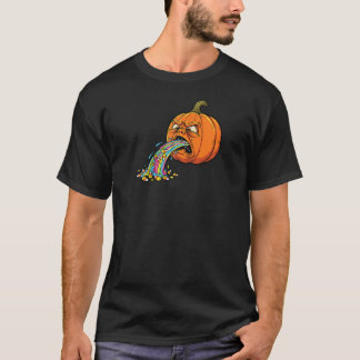 T-shirt Vêtements arc-en-ciel effrayants au maïs à vomir d