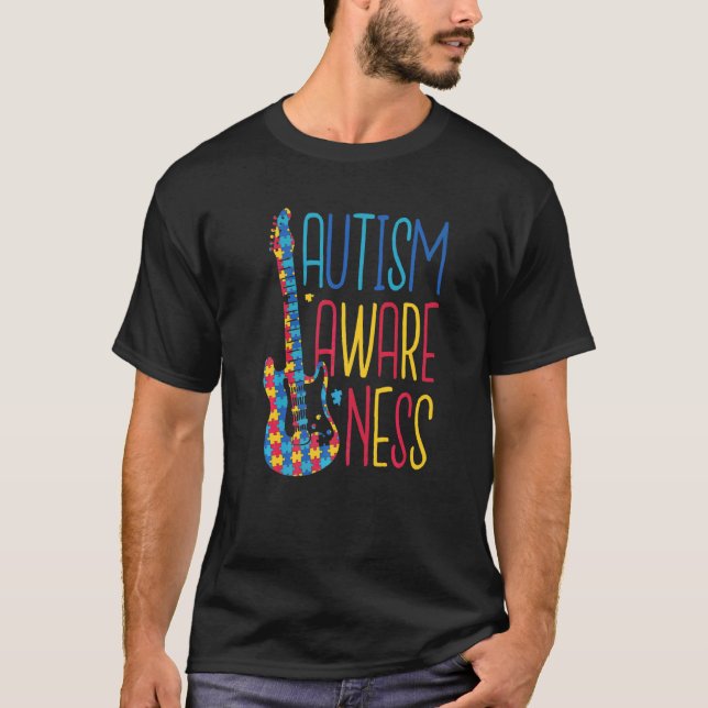 T-shirt Vêtements avec graphique de puzzle de l'autisme de (Devant)