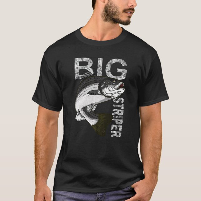T-shirt Vêtements Big Striper Cap Cod Pêche Bar rayé (Devant)