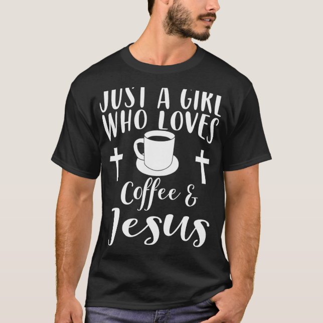 T-shirt Vêtements Café et Jésus - Conception de café (Devant)
