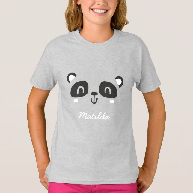 T-shirt Vêtements d'anniversaire pour enfants en panda à c (Devant)