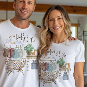 T-shirt Vêtements de bébé pour la nurserie bohème Papa à v
