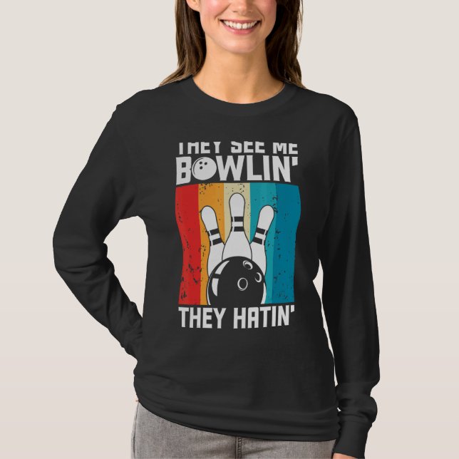 T-shirt Vêtements De Bowling (Devant)