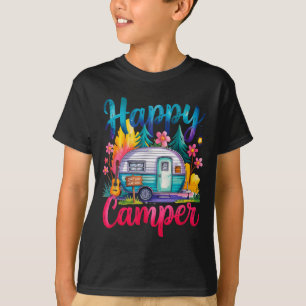 T-shirt Vêtements de camping drôles et heureux pour enfant