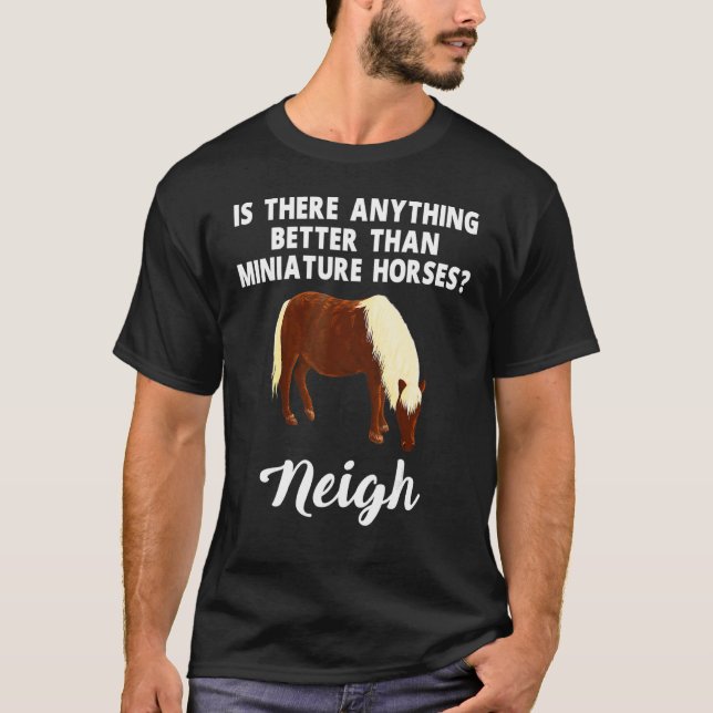 T-shirt Vêtements de cheval miniature   Conception de chev (Devant)