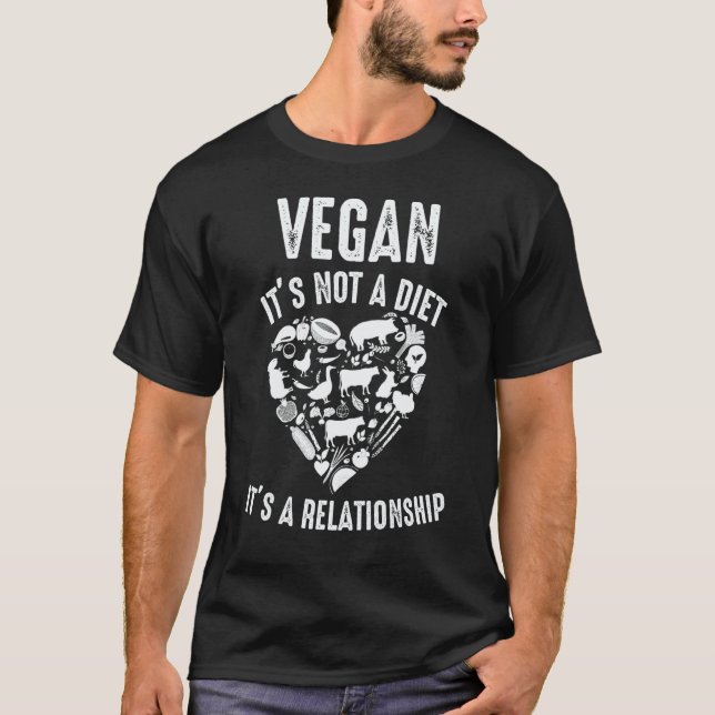 T-shirt Vêtements de citation végane Superbe conception vé (Devant)