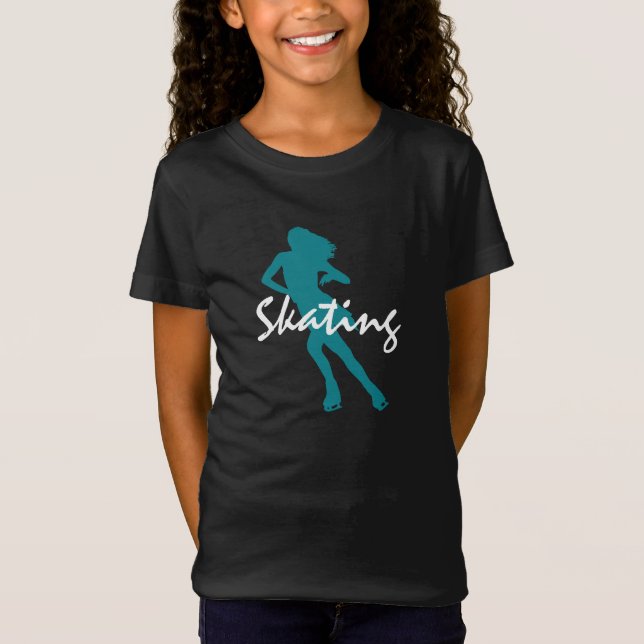 T-Shirt Vêtements de conception de patinage (Devant)