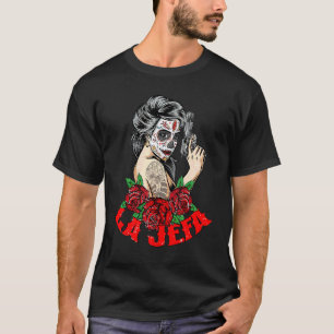 T-shirt Vêtements de crâne de sucre de La Jefa Mexicain Di