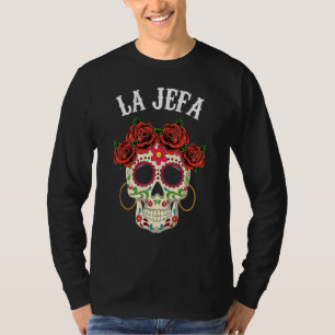 T-shirt Vêtements de crâne de sucre de La Jefa Mexicain Di