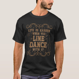 T-shirt Vêtements de danse en ligne country pour femme Cow
