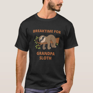 T-shirt Vêtements de famille assortis Grandpa Sloth pour h