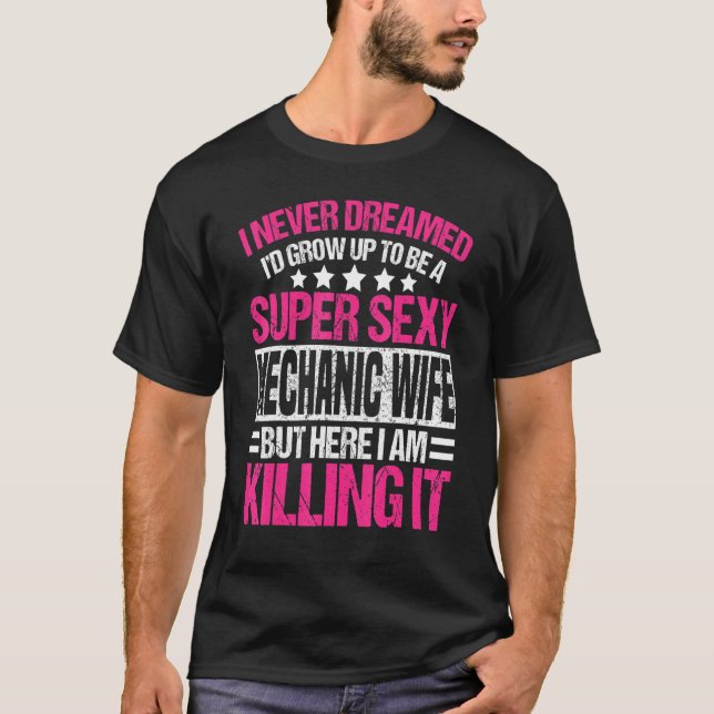 T-shirt Vêtements de femme de mécanicien - Conception de f (Devant)
