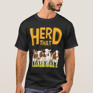 T-shirt Vêtements de ferme de conduite de vaches