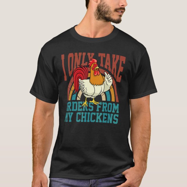 T-shirt Vêtements de fermier de poulets pour nourriture de (Devant)