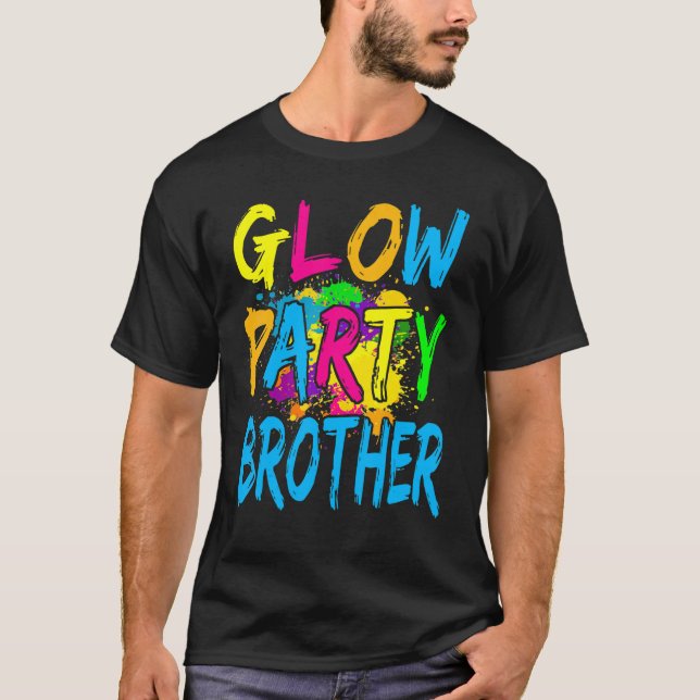 T-shirt Vêtements de fête de lueur Fête de lueur Frère de  (Devant)